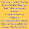 Try Before You Buy Program