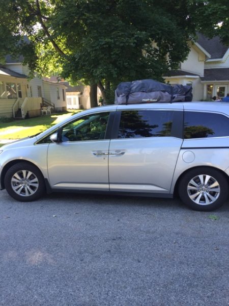 honda odyssey rooftop carrier customer rent luggage