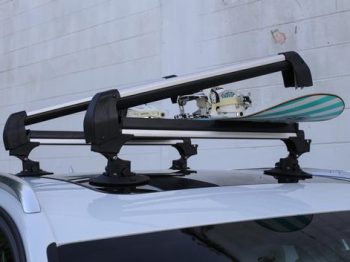 SeaSucker Ski and Snowboard Carrier - Vacuum Cup Mounted - 4 Skis or 2 Snowboards Rent Luggage