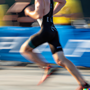 person running triathlon